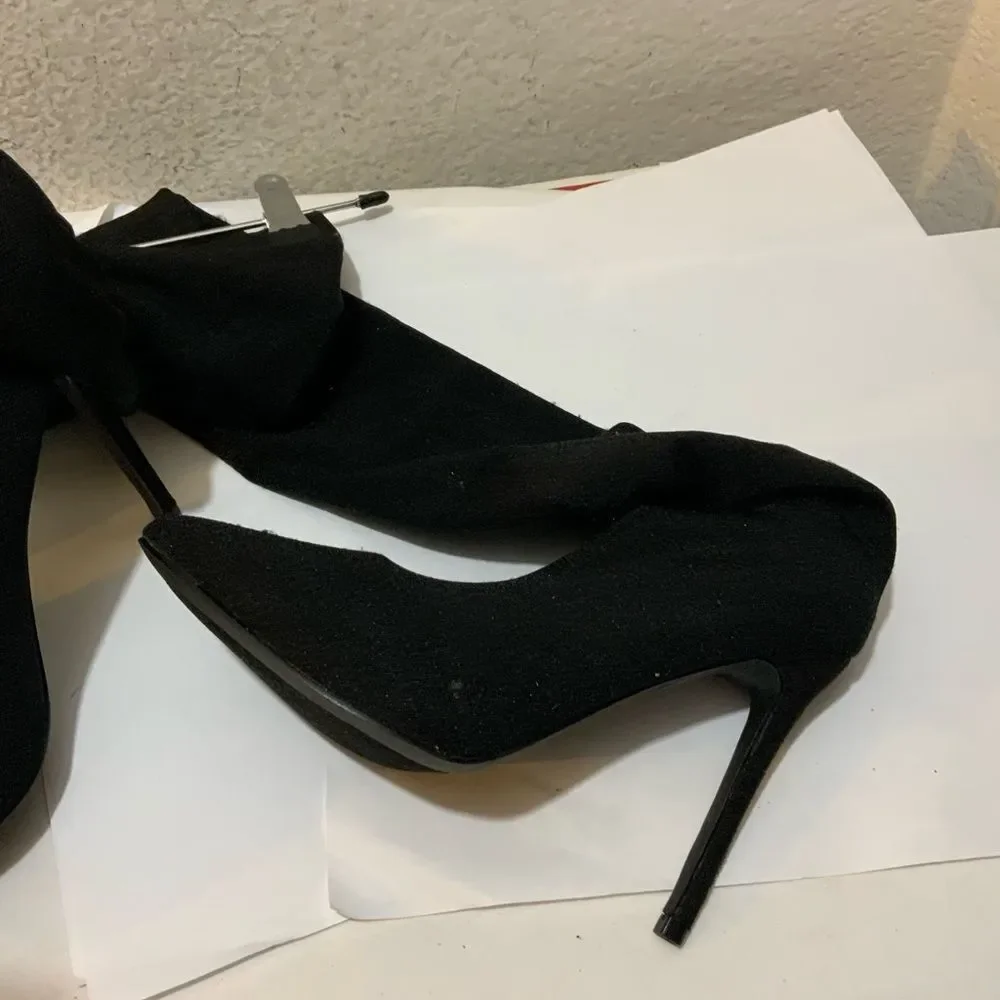 Fashion nova Stiletto pants boots Valentina size 8.5 - Picture 6 of 11